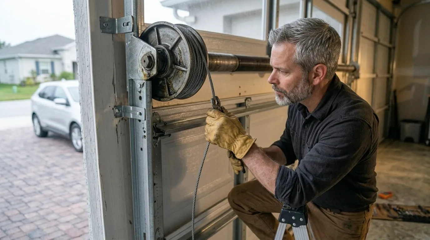 Cable Repair for Georgetown's Older Garage Doors in Danville