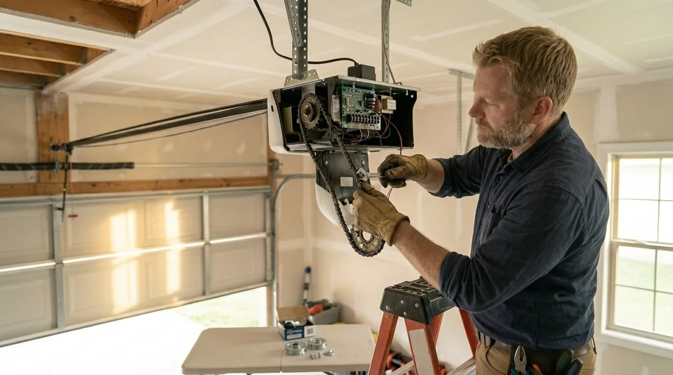 Opener Installation for Tilton's 1960s Garage Doors in Danville